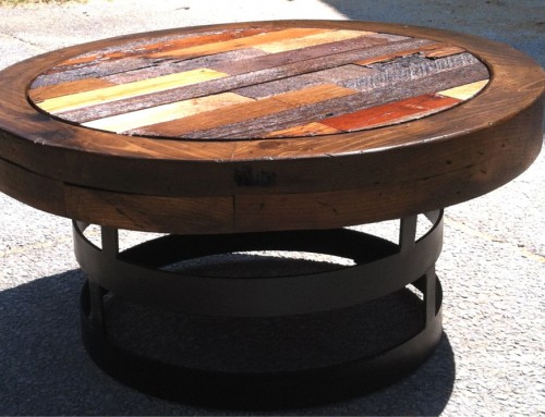 Distressed Round Coffee Table