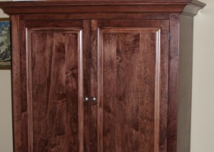 Maple armoire maple with red chestnut stain