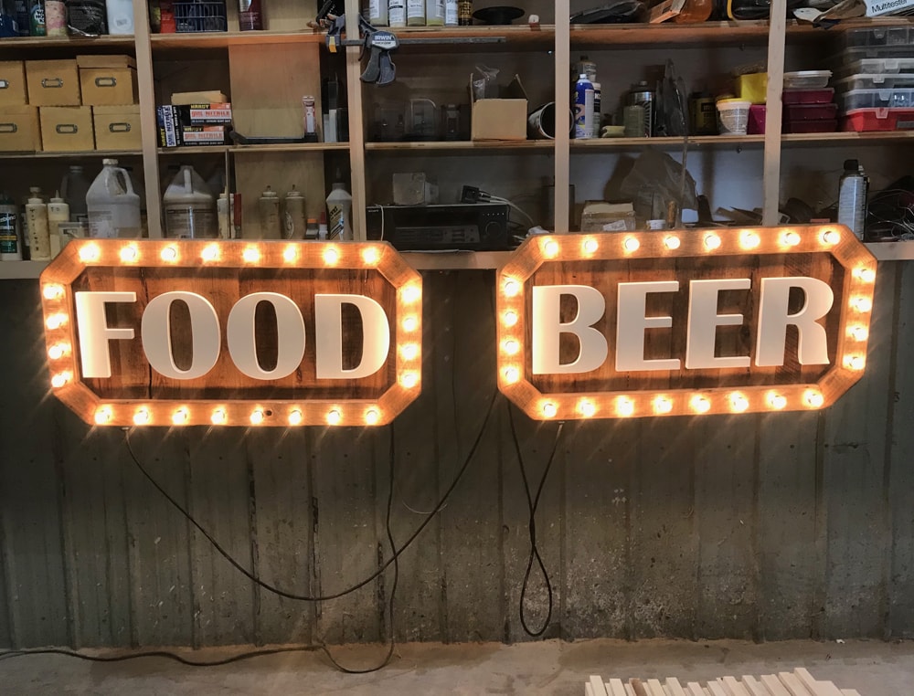 Mill Creek Brewing Company Food & Beer Signs